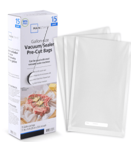 Mainstays Pre-Cut Vacuum Seal Bags, 1 Gallon, 15 Count