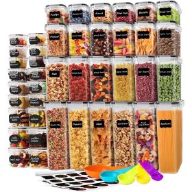 42 Pcs Airtight Food Storage Containers Set with Lids, BPA Free Clear Pantry Canister for Kitchen and Pantry Organization,Plastic Canisters for C