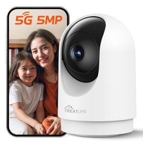 5MP Indoor Security Camera, Dual-Band 2.4G/5G WiFi Home Surveillance Camera with Smart Pan Tilt, Motion Detection, Auto Tracking, Two-Way Audio