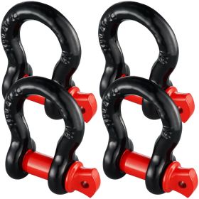 VEVOR 1/2" D-Ring Shackle, 4 Pack Alloy Steel Shackles 17637 lbs (8 Ton) Break Strength with 5/8" Screw Pin