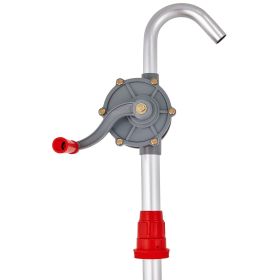 VEVOR Drum Pump, 6 GPM Flow, Rotary Barrel Pump Hand Crank, Fits 5 to 55 Gallon Drums with 3-Section Suction Tube Assembly and Hose