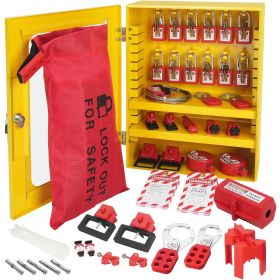 VEVOR Electrical Lockout Tagout Kit, 59 PCS Safety Lockout Tagout Station With Padlocks, Hasps, Tags, Ties, Plug Lockout, Circuit Breaker Lockout