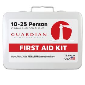 Guardian 10-25 Person First Aid Kit (Option: Metal)