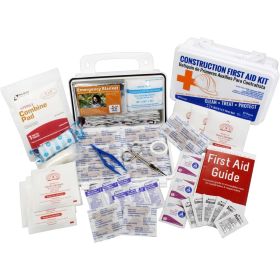 Bilingual OSHA Contractors First Aid Kit for Job Sites (Option: Upto 10 People, 97 Pcs.)