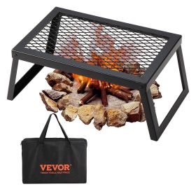 VEVOR Folding Campfire Grill, Heavy Duty Steel Mesh Grate, Portable Camping Grates Over Fire Pit (size: 18 In.)