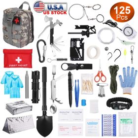 125 In 1 Survival Kit, Professional Survival Equipment, Equipment, Tools, First Aid Supplies, For SOS Emergency Tactical Hiking, Hunting, Disaste (Option: 125in1survival kit)